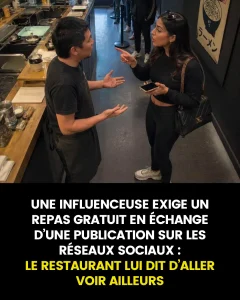 Une influenceuse exige un repas gratuit en echange dune publication sur les reseaux sociaux mais se fait brutalement rembarree.jpg