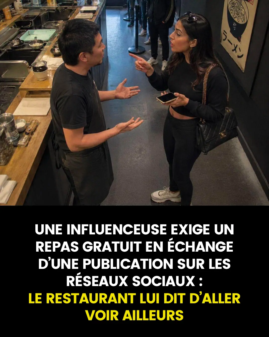 Une influenceuse exige un repas gratuit en echange dune publication sur les reseaux sociaux mais se fait brutalement rembarree.jpg